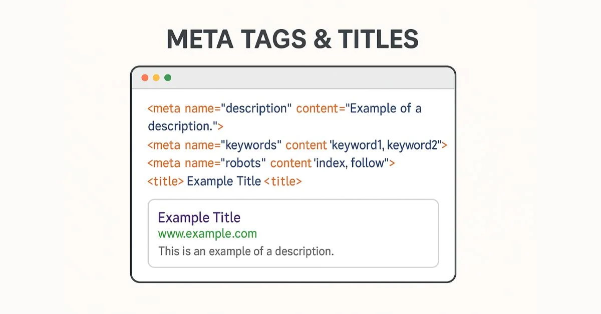 Meta Tags and Titles On-Page SEO